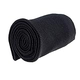 16x80cm Bündchen Strickbündchen Bündchenstoff Baumwolle elastisch gerippt, Farbwahl, Farbe:schwarz