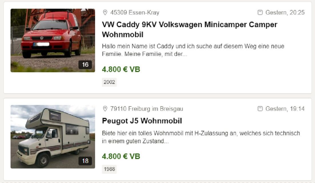 Wohnmobil bis 5000 Euro