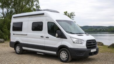 Weinsberg CaraBus 600 MQ auf Ford Transit an einem Stellplatz am See