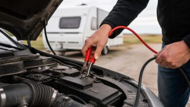 Autobatterie leer
