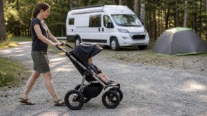 Kinderwagen fürs Camping: Gelände, Faltmaß und Sicherheit