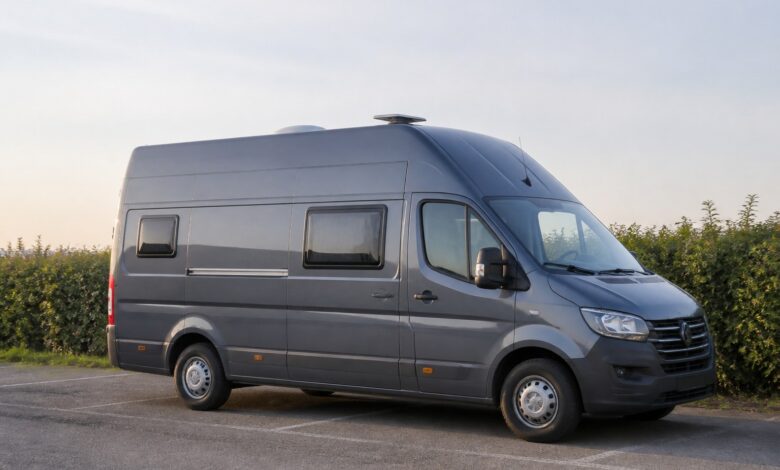 Extra hoher Pössl Roadcruiser XL auf einem Stellplatz