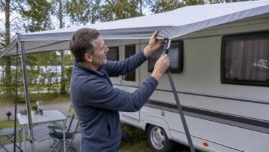 Markisenklemmen gegen flatterndes Markisentuch