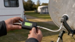 SAT-Finder beim Camping: Satellitenschüssel exakt ausrichten