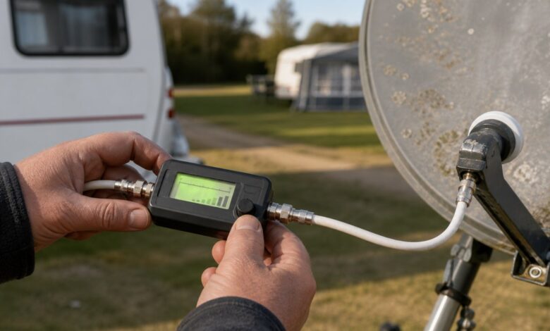 SAT-Finder beim Camping