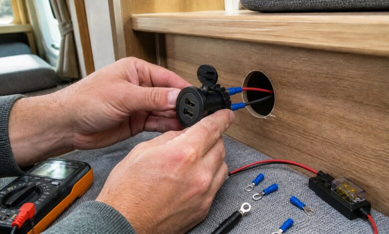 USB-Steckdosen im Wohnmobil nachrüsten