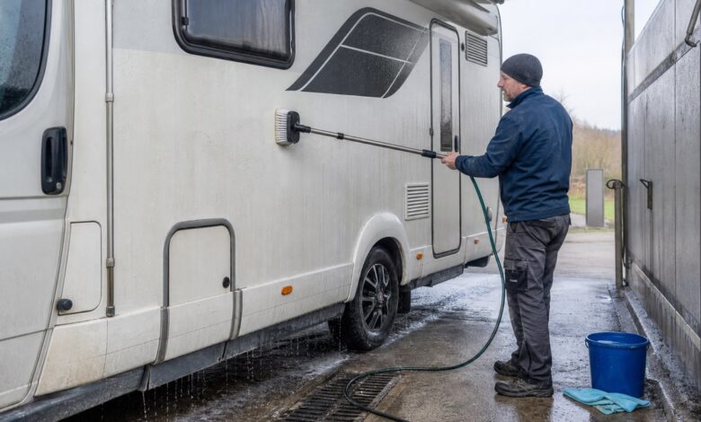 Wohnmobil außen reinigen: materialschonende Anleitung