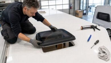 Fachgerechter Austausch eines Dachfensters am Wohnwagen