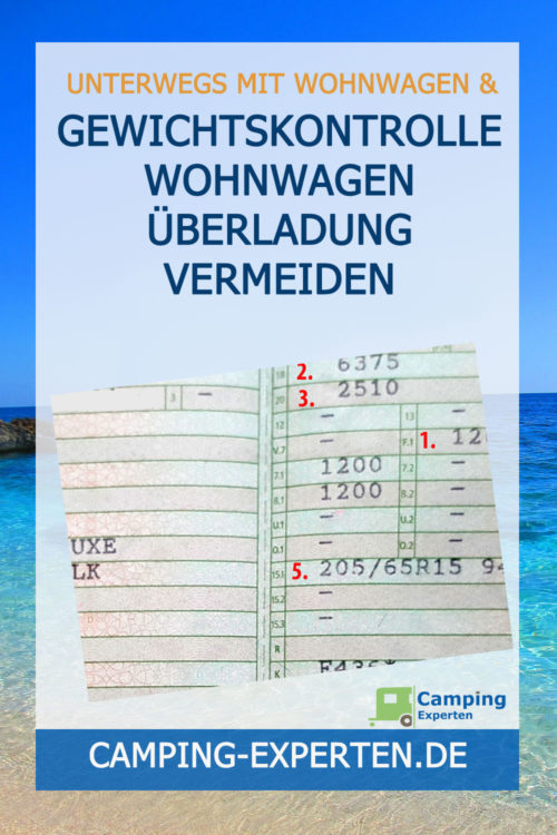 Gewichtskontrolle Wohnwagen Überladung vermeiden