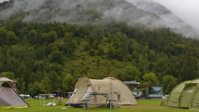 Zelt trocknen und einpacken